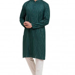 Tavasya Men Rayon Blend Striped Regular Kurta