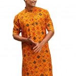 Men's Cotton Blend Patola Kurta
