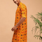 Men's Cotton Blend Patola Kurta