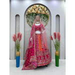 Womens Net Semi Stitched Lehenga choli