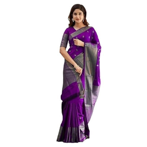 Women's Pure Soft Kanjivaram Cotton Silk Saree Banarasi Style With Blouse Piece for Wedding