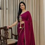 Women's Chiffon Saree with Blouse Piece for Traditional Ethnic Wear Sari