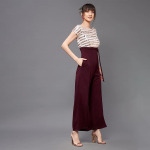 Women's Keyhole Neck Regular Sleeve Regular Length Jumpsuit with Pockets